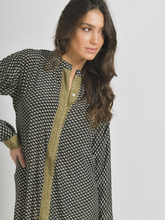 Ble Resort Collection Damen Maxi Kaftan Strand Schwarz