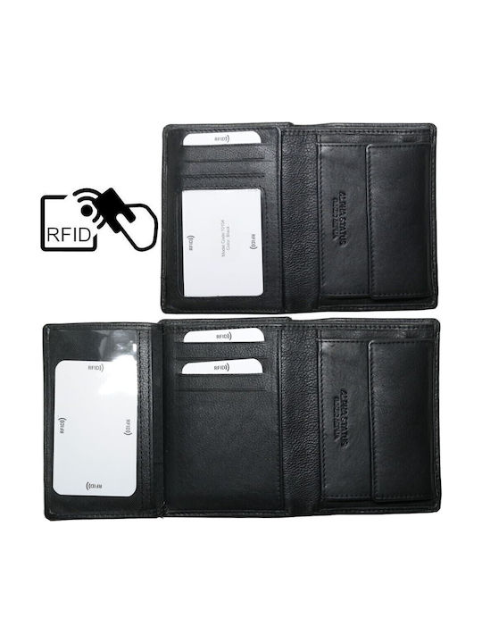 Кожен Мъжки Портфейл с RFID Черен