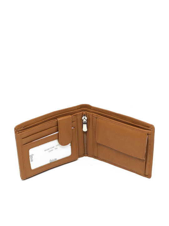 10114-0 Leather Men's Wallet Classic with RFID Tabac Brown