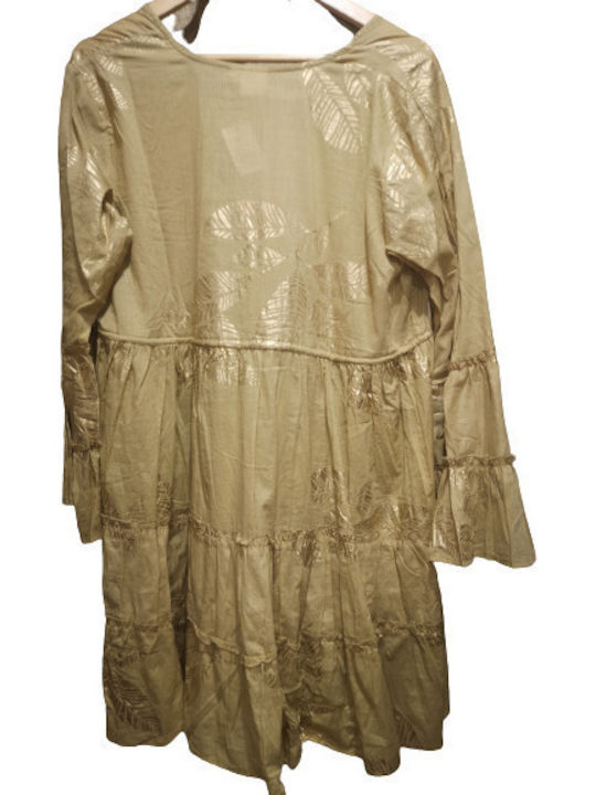 Summer Mini Dress Gold
