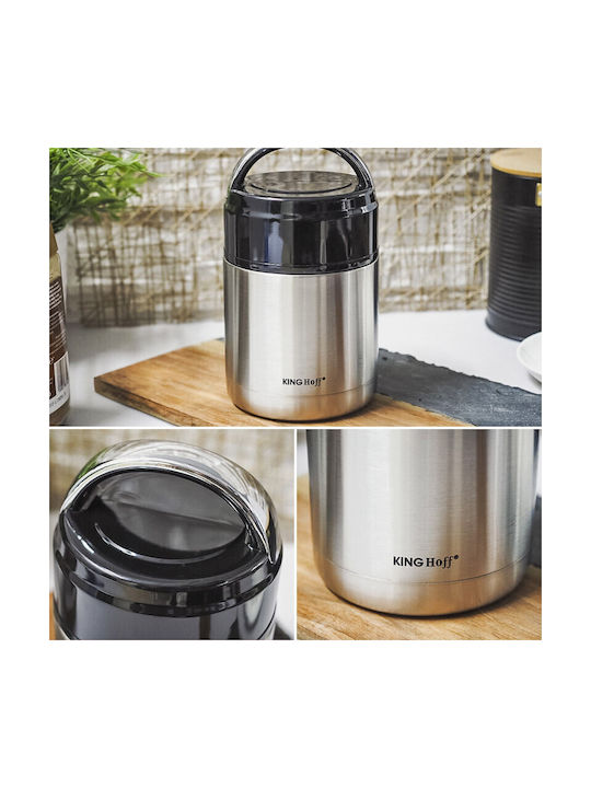 KING Hoff Cutie pentru Mâncare Termos Inox Argintiu 650ml 1buc