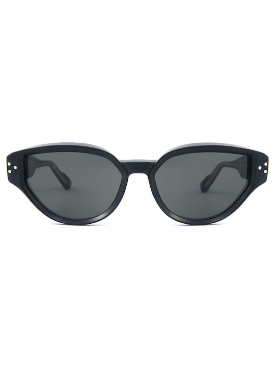 Snob Milano Women's Sunglasses with Black Plastic Frame and Black Lens SNX926C02Z