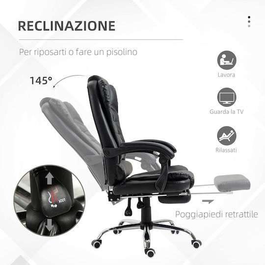HomCom Office Chair with Recline Black
