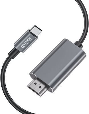 Tech-Protect Ultraboost Кабел HDMI мъжки - USB-C мъжки 2м Черно