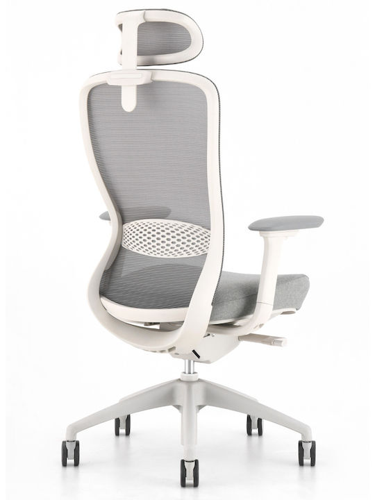 ErgoAction Action Chair VX Scaun De Birou Cu Brațe Reglabile Alb / Gri