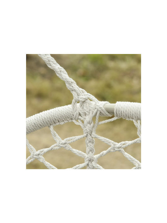 Outsunny Macrame Double Hammock Ecru 130x75cm