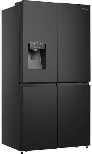 Hisense Ψυγείο Ντουλάπα 584lt Total NoFrost Υ178.5xΠ91.4xΒ72.5εκ. Μαύρο RQ760N4SBFE