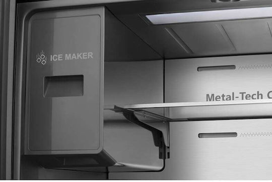 Hisense Ψυγείο Ντουλάπα 584lt Total NoFrost Υ178.5xΠ91.4xΒ72.5εκ. Μαύρο RQ760N4SBFE