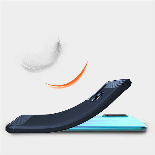 Sonique Carbon Brushed Back Cover Silicone / Plastic Blue (Realme C21Y / C25Y)