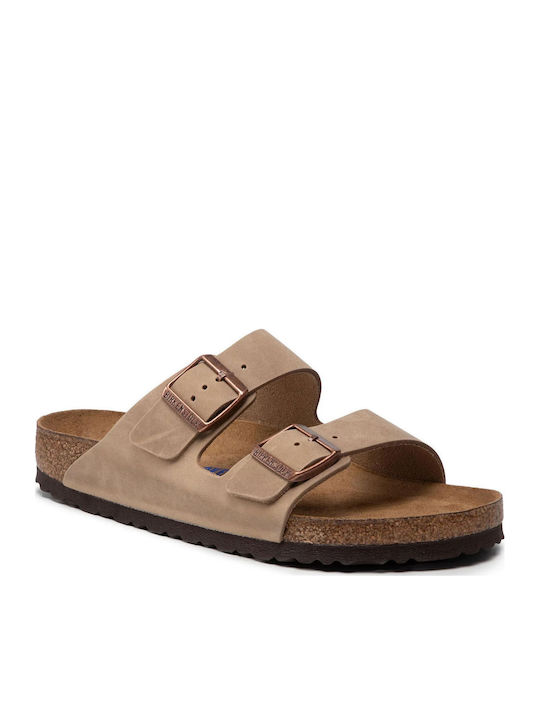 Arizona Soft Footbed Oiled Leather Leder Herrensandalen Tabacco Brown Regelmäßig Passform