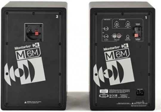 Montarbo M6M Passiv Ηχεία Studio Monitor 6.5" Paar Schwarze