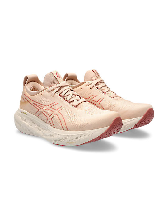 Gel-Nimbus 25 Damen Sportschuhe Laufen Pale Apricot / Light Garnet