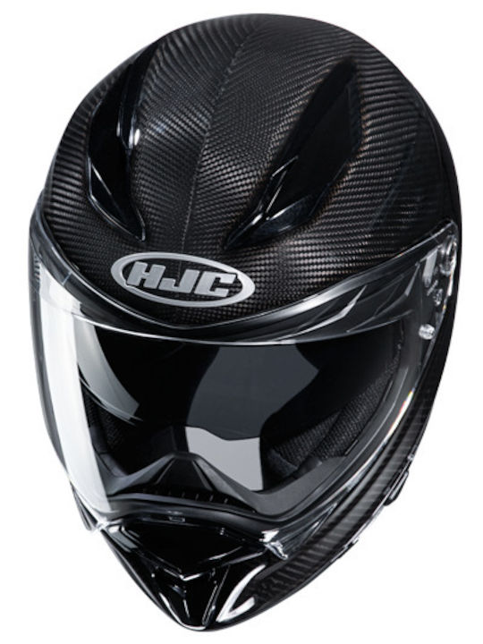 HJC F70 Carbon Solid Black Κράνος Μηχανής Full Face ECE 22.05 1450gr με Pinlock και Sunvisor