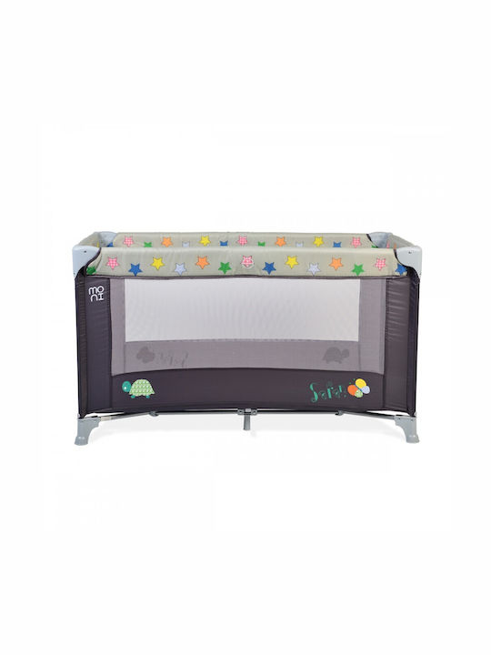 Moni Safari Playpen with Mattress Pink/Grey 125x65cm