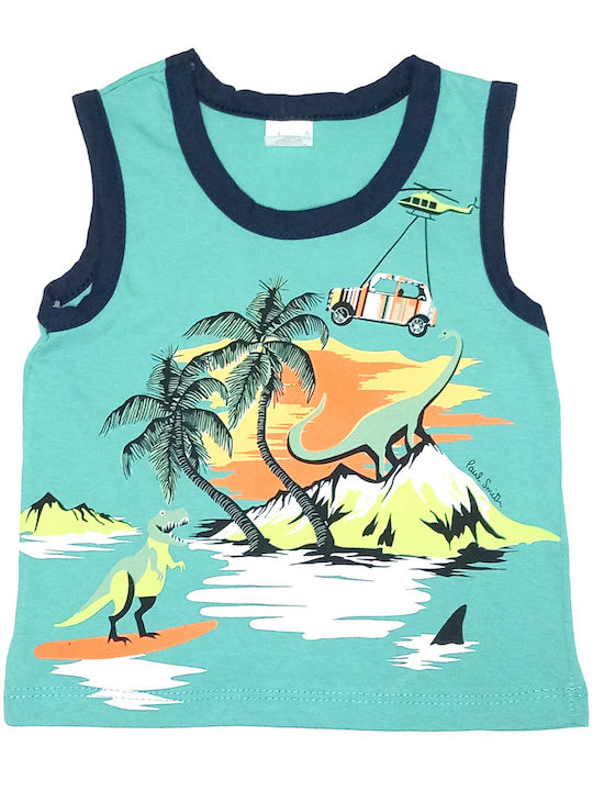 Set ärmelloses T-Shirt-ärmelloses Top "Dinosaurier-Insel"