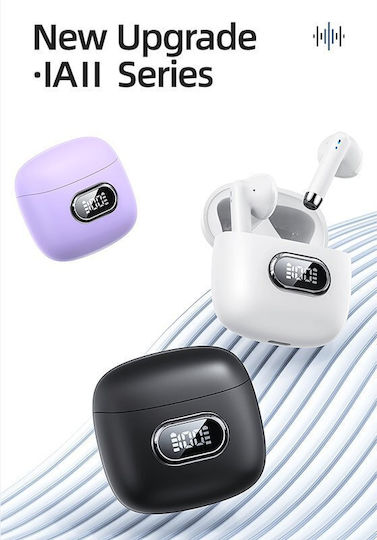 Usams IAII15 Earbud Bluetooth Handsfree Ακουστικά με Αντοχή στον Ιδρώτα και Θήκη Φόρτισης Μωβ