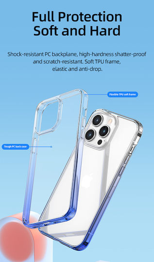 Usams Binz Back Cover Silicone Transparent Black (iPhone 14)