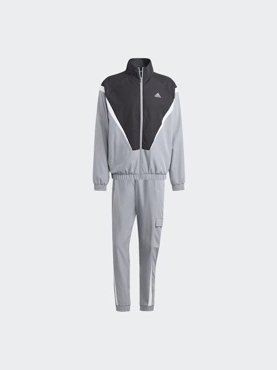 Adidas Sportswear Woven Non-Hooded Track Γυναικείο Σετ Φόρμας Γκρι