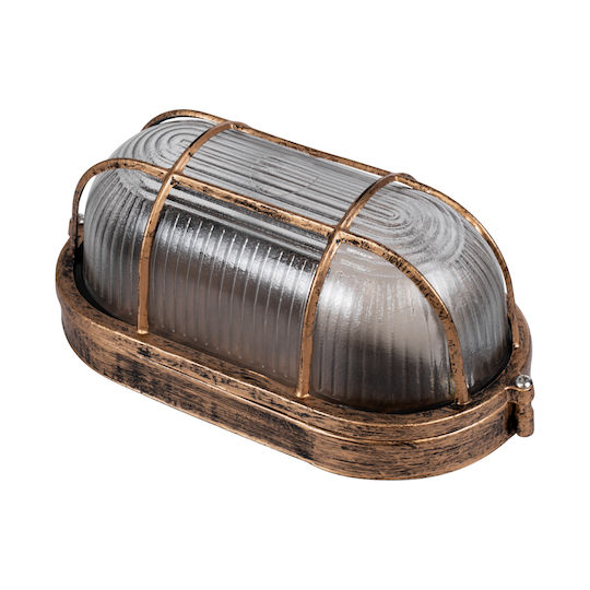 GloboStar BOATLIGHT Επιτοίχια Χελώνα Εξωτερική E27 IP65 21x10.4x9εκ.