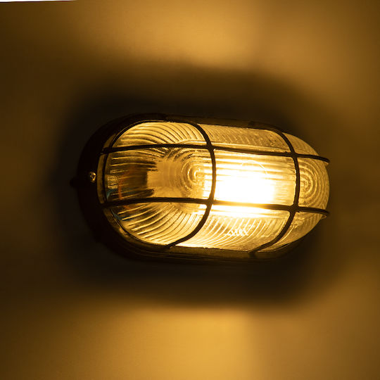 GloboStar Boatlight Επιτοίχια Χελώνα Εξωτερική E27 IP65 21x10.4x9εκ.