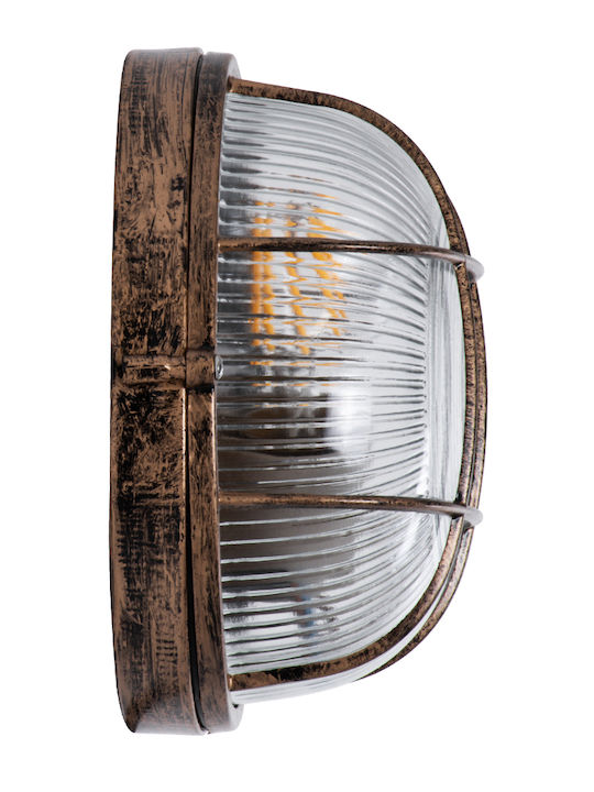 GloboStar Boatlight Wall-Mounted Outdoor Turtle Light E27 IP65 17.5x17.5x9εκ.