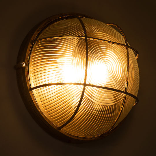 GloboStar Boatlight Wall-Mounted Bulkhead Outdoor E27 IP65 24x24x11cm