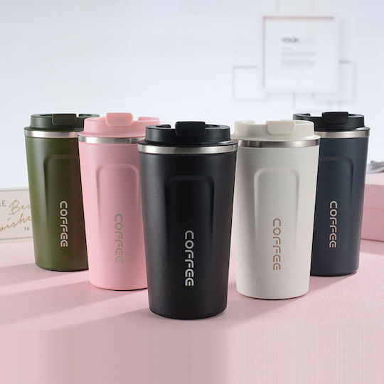 Techsuit Glass Thermos Stainless Steel 380ml Green