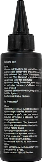 Global Fashion Top Coat pentru lacuri de unghii semipermanente 100ml