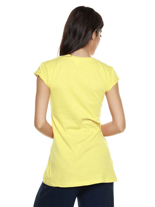 Bodymove Damen T-Shirt Vibrant Yellow