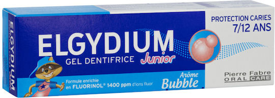 Elgydium Junior Bubble Children's Toothpaste for 7+ Years with Bubblegum Flavor 50ml