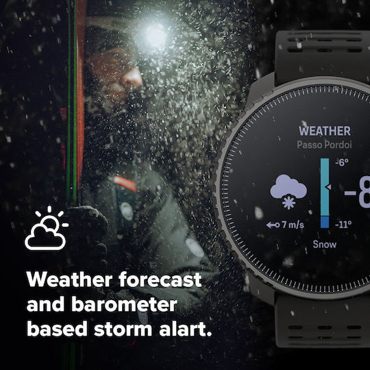 Suunto Vertical Solar Titanium 49mm Waterproof Smartwatch with Heart Rate Monitor (Black)