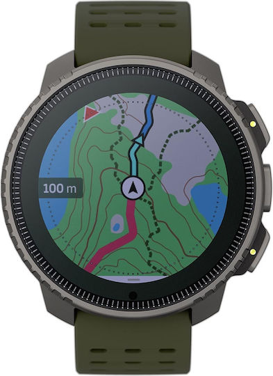 Suunto Vertical Titanium 49mm Waterproof Smartwatch with Heart Rate Monitor (Forest)