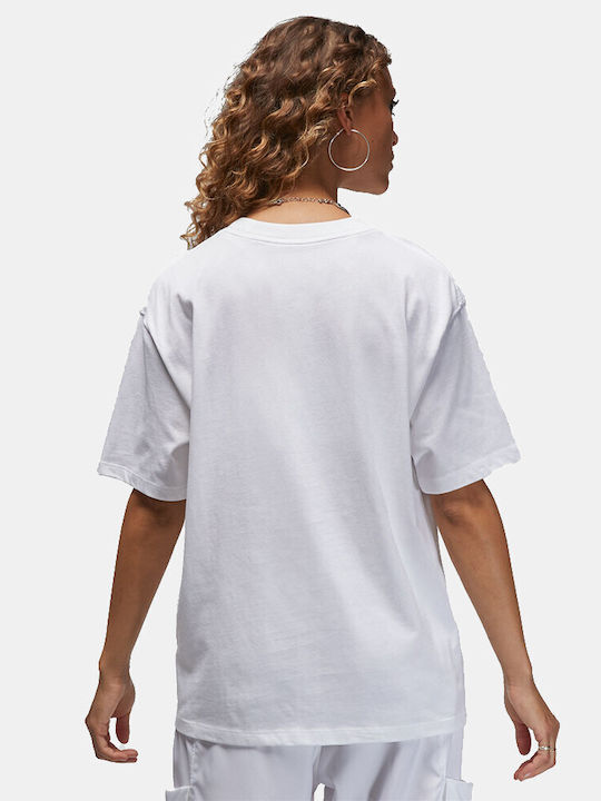 Jordan Damen Sportlich T-shirt Weiß