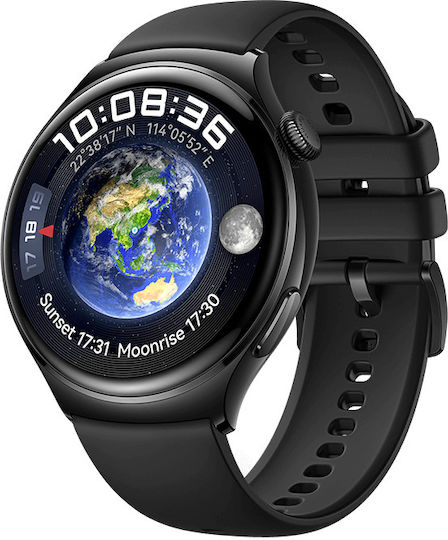 Huawei Watch 4 Stainless Steel 46mm Waterproof with eSIM and Heart Rate Monitor (Black)