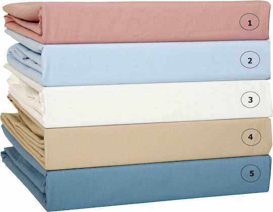 Anna Riska Set Cearșafuri cu Elastic 160x200+30cm. Prestige Sky Blue 4buc