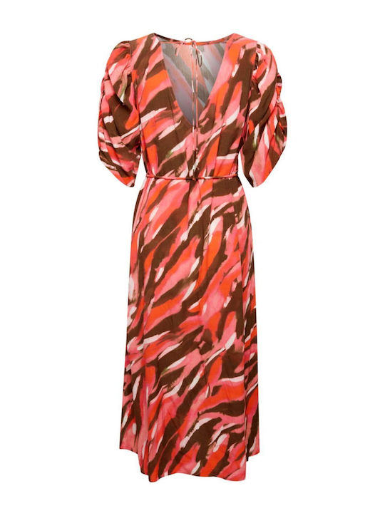 Sommer Midi Kleid Rot
