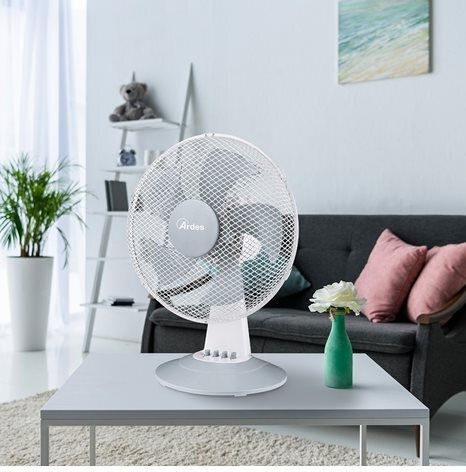 Ardes Επιτραπέζιος Ανεμιστήρας 40W Διαμέτρου 30cm Λευκός