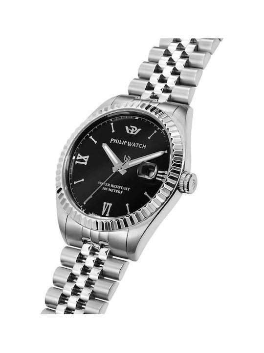 Philip Watch Watch Battery with Silver Metal Bracelet