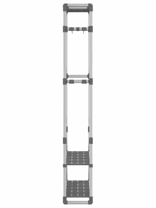 vidaXL Κρεμάστρα Δαπέδου από Μέταλλο Ασημί 59x29x192cm