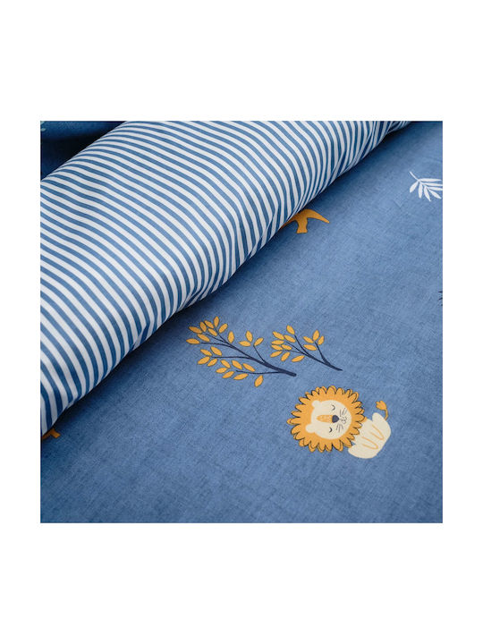 Vesta Home Σετ Σεντόνια Μονά Βαμβακερά Max Μπλε 170x260cm 3τμχ