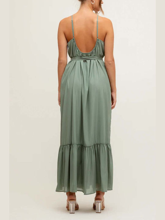 Rut & Circle Summer Maxi Dress Green