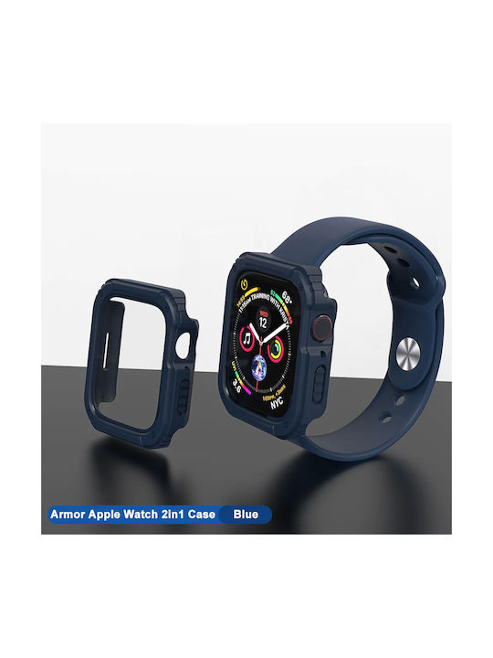 Lito Watch Armor Plastic Case with Glass in Blue color for Apple Watch 40mm