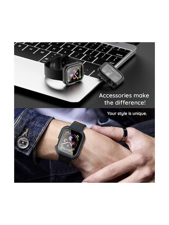 Lito Watch Armor Plastic Case with Glass in Blue color for Apple Watch 40mm