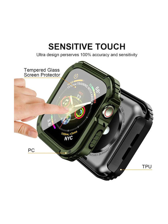 Lito Watch Armor Plastic Case with Glass in Green color for Apple Watch 40mm