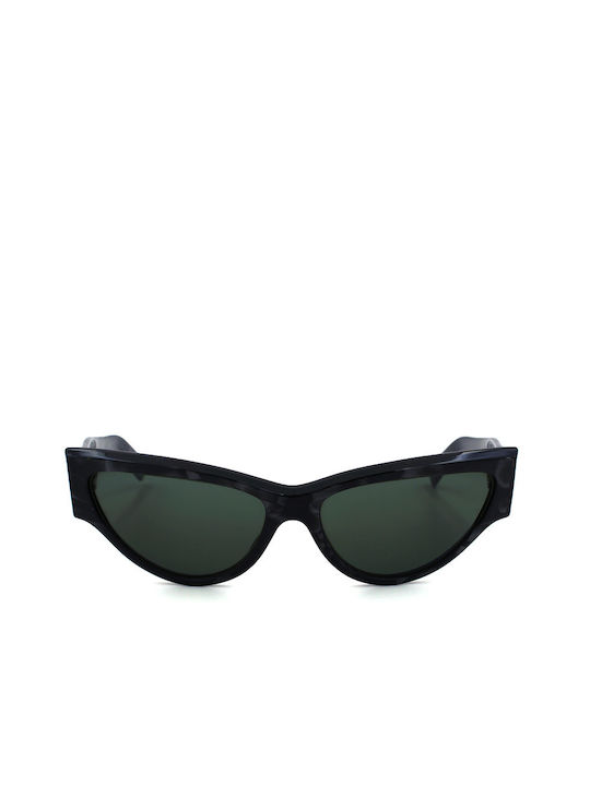 Ray Ban Women's Sunglasses with Black Plastic Frame and Green Lens ONYX WO798