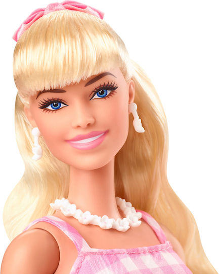 Barbie The Movie Margot Robbie in Pink Gingham Dress Collectible Doll for 3+ years+ Years 30cm
