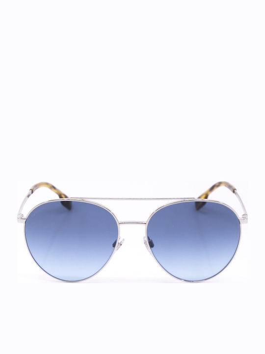 Burberry Scott Sunglasses Silver with Metal Frame & Blue Lens Burberry Scott Sunglasses Silver with Metal Frame & Blue Lens