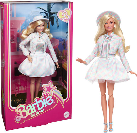 Barbie The Movie Margot Robbie in Plaid Matching Set Collectible Doll for 3+ years+ Years