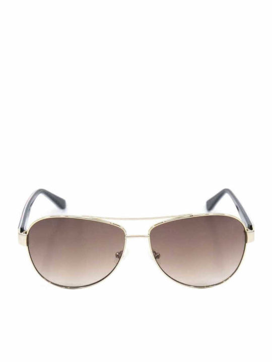 Guess Sunglasses Χρυσά with Metal Frame & Brown Lens Guess Sunglasses Χρυσά with Metal Frame & Brown Lens