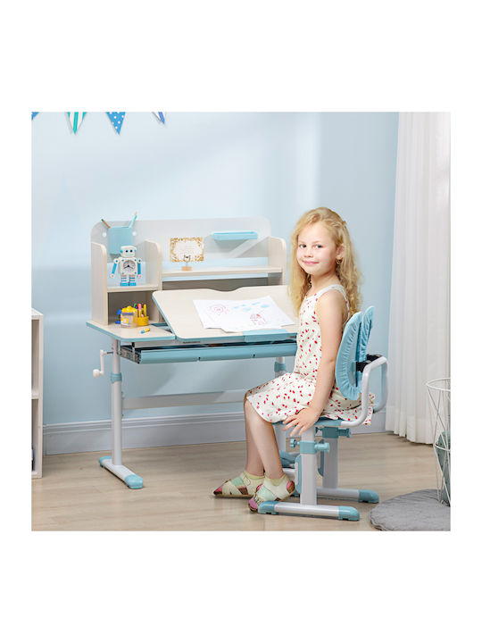 Kinder Schreibtisch Hellblau 80x52x88-109cm